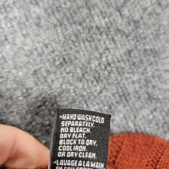 TOSCANO Dark Orange Wool Blend Mock Neck Ribbed Knitted Sweater SIZE XXL - Picture 11 of 11